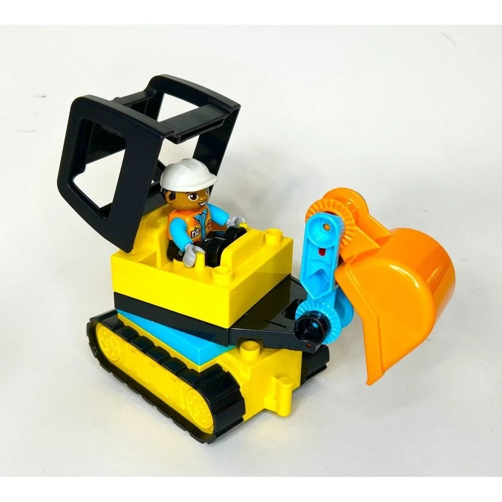 LEGO DUPLO (10931) Tracked Excavator Construction Vehicle w/Worker/2020/Clean!